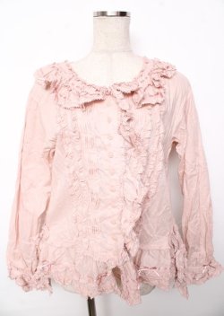 画像1: PINK HOUSE / リボンローンフリルブラウス F ピンク Y-25-10-07-017-LO-BL-SZ-ZY