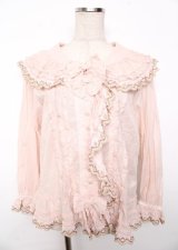 PINK HOUSE / ドイリーレース使いブラウス F ピンク Y-25-10-07-018-LO-BL-SZ-ZY