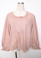 PINK HOUSE / フリル使いブラウス F ピンク Y-25-10-07-021-LO-TO-SZ-ZY