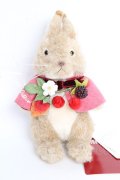 PINK HOUSE / PETER RABBIT Cherry Berry Rabbits　ブローチ  赤 Y-25-10-10-001-LO-TO-SZ-ZY