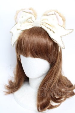 画像1: Angelic Pretty / プレゼントBearカチューシャ  アイボリー Y-25-10-10-059-AP-AC-SZ-ZY