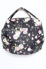PINK HOUSE / Berry Roseプリントの3WAYミニバッグ  黒 Y-25-10-10-064-LO-BG-SZ-ZY
