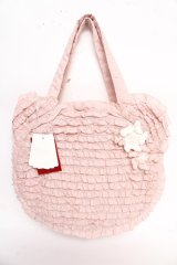 PINK HOUSE / Teddyシルエットフリルバッグ  ピンク Y-25-10-10-065-LO-BG-SZ-ZY