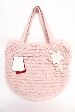 画像1: PINK HOUSE / Teddyシルエットフリルバッグ  ピンク Y-25-10-10-065-LO-BG-SZ-ZY