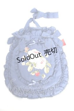 画像1: PINK HOUSE / Berry Rose刺繍アップリケ付きフリルポシェット  ブルー Y-25-10-10-066-LO-BG-SZ-ZY