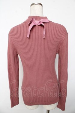 画像2: F&A / バックリボンリブニットプルオーバー F ピンク Y-25-10-10-069-LO-TO-SZ-ZY