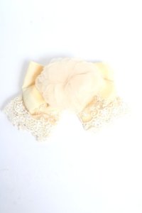 LIEF / ティーパーティリボンバレッタ  イエロー Y-25-10-10-007-LO-SK-SZ-ZY