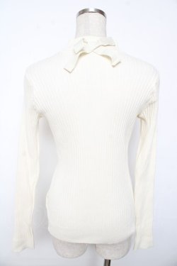 画像2: F&A / バックリボンリブニットプルオーバー F アイボリー Y-25-10-10-070-LO-TO-SZ-ZY