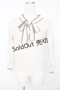 tocco / タイ付きニット  生成り Y-25-10-10-072-LO-TO-SZ-ZY