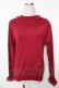 画像1: axes femme kawaii / レーシーフリルニットプル M ワイン Y-25-10-10-080-AX-TO-SZ-ZY (1)