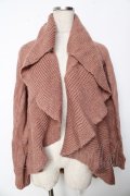 axes femme / ニットドレープロングカーディガン M アワピンク Y-25-10-10-084-AX-TO-SZ-ZY