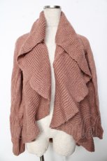 画像1: axes femme / ニットドレープロングカーディガン M アワピンク Y-25-10-10-084-AX-TO-SZ-ZI (1)