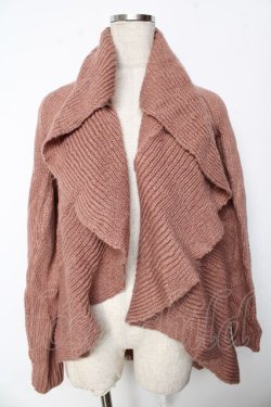 画像1: axes femme / ニットドレープロングカーディガン M アワピンク Y-25-10-10-084-AX-TO-SZ-ZY
