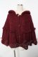 画像1: axes femme POETIQUE / 裏ボアスピンドルケープ M ワイン Y-25-10-10-086-AX-CO-SZ-ZY (1)