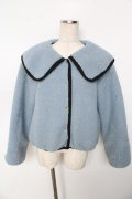 axes femme POETIQUE / ハートキルティングブルゾン M サックス Y-25-10-10-093-AX-JA-SZ-ZY