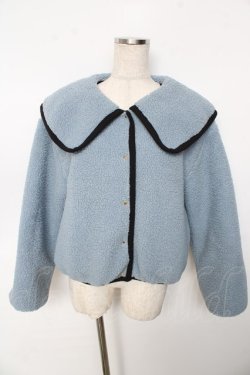画像1: axes femme POETIQUE / ハートキルティングブルゾン M サックス Y-25-10-10-093-AX-JA-SZ-ZY