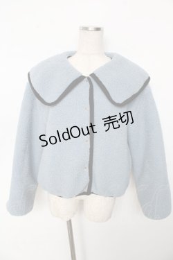 画像1: axes femme POETIQUE / ハートキルティングブルゾン M サックス Y-25-10-10-093-AX-JA-SZ-ZI