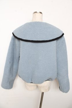 画像2: axes femme POETIQUE / ハートキルティングブルゾン M サックス Y-25-10-10-093-AX-JA-SZ-ZY