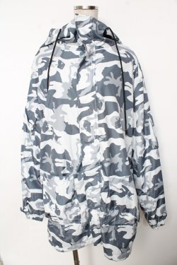 画像1: NieR Clothing / カモフラダウンパーカー  グレー Y-25-10-10-095-PU-CO-SZ-ZY