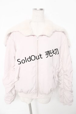 画像1: Ank Rouge / バックプリントブルゾン  ピンク Y-25-10-10-096-CA-CO-SZ-ZY