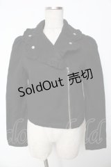 Ank Rouge / フリルライダースジャケット  黒 Y-25-10-10-100-CA-JA-SZ-ZY