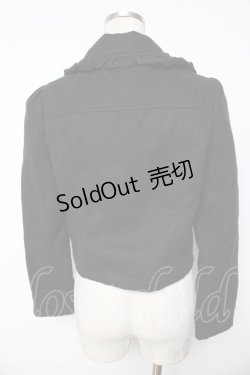 画像2: Ank Rouge / フリルライダースジャケット  黒 Y-25-10-10-100-CA-JA-SZ-ZY