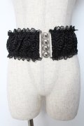 axes femme POETIQUE / レースゴムベルト  黒 Y-25-10-10-011-AX-ZA-SZ-ZY