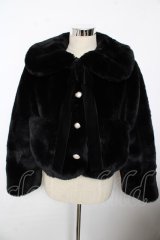 Angelic Pretty / Ladyファーショートコート  黒 Y-25-10-10-104-AP-CO-SZ-ZY