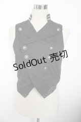 ALGONQUINS / 立ち襟Wボタンベスト F 黒 Y-25-10-10-105-AL-TO-SZ-ZI