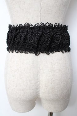 画像2: axes femme POETIQUE / レースゴムベルト  黒 Y-25-10-10-011-AX-ZA-SZ-ZY