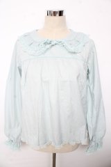 PINK HOUSE / 胸元切り替えブラウス F ミント Y-25-10-10-109-LO-BL-SZ-ZY