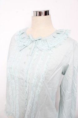 画像3: PINK HOUSE / レース&リボン使いローンブラウス F サックス(ミント) Y-25-10-10-110-LO-BL-SZ-ZY