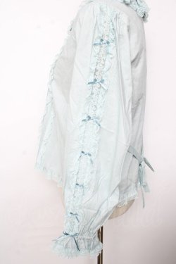 画像4: PINK HOUSE / レース&リボン使いローンブラウス F サックス(ミント) Y-25-10-10-110-LO-BL-SZ-ZY