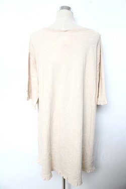 画像2: PINK HOUSE / クロスステッチロゴ刺繍入りチュニック  ベージュ Y-25-10-10-112-LO-OP-SZ-ZY