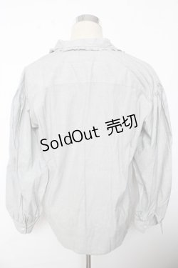 画像2: INGEBORG / ピンストライプフリルブラウス F グレー Y-25-10-10-113-LO-BL-SZ-ZS