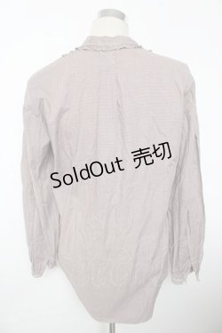 画像2: INGEBORG / リボン付きギンガムブラウス F ブラウン Y-25-10-10-115-LO-BL-SZ-ZT0207B