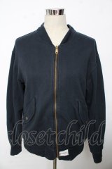 INGEBORG / ロゴptスウェットブルゾン F 紺 Y-25-10-10-119-LO-TO-SZ-ZY