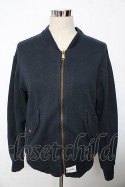 画像1: INGEBORG / ロゴptスウェットブルゾン F 紺 Y-25-10-10-119-LO-TO-SZ-ZY