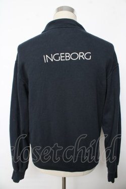 画像2: INGEBORG / ロゴptスウェットブルゾン F 紺 Y-25-10-10-119-LO-TO-SZ-ZY