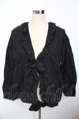 PINK HOUSE / フリル使いオーバーブラウス F 黒 Y-25-10-10-121-LO-BL-SZ-ZY