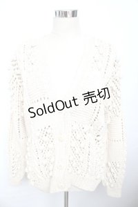 PINK HOUSE / モチーフつきニットカーディガン F 生成り Y-25-10-10-123-LO-TO-SZ-ZY