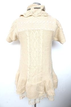 画像2: axes femme / タートルざっくりニットワンピース M 生成り Y-25-10-10-129-AX-OP-SZ-ZY