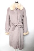 axes femme / ファー襟ロングコート M ラベンダー Y-25-10-10-141-AX-CO-SZ-ZY