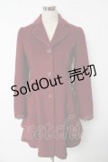 axes femme / コート M ワイン Y-25-10-10-144-AX-CO-SZ-ZY