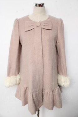 画像1: Ank Rouge / ノーカラーコート M ピンク Y-25-10-10-147-CA-CO-SZ-ZY