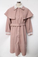 melume / maki melumeレース付きロングコート  ピンク Y-25-10-10-148-LO-CO-SZ-ZY