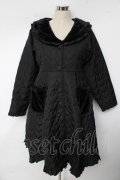 axes femme kawaii / ハートキルティングコート M 黒 Y-25-10-10-152-AX-CO-SZ-ZY