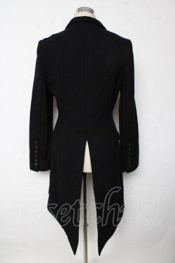 画像2: BPN / テーラードカラーウールロング燕尾ジャケット M 黒 Y-25-10-10-153-GO-CO-SZ-ZY