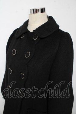 画像3: axes femme POETIQUE / ファーティペ付ロングコート M 黒 Y-25-10-10-154-AX-CO-SZ-ZY