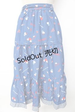 画像2: axes femme / ハローキティプリントスカート  青 Y-25-10-10-159-AX-SK-SZ-ZI